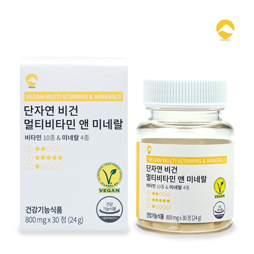 단자연 비건 멀티비타민 앤 미네랄 (800 mg x 30정)  1+1